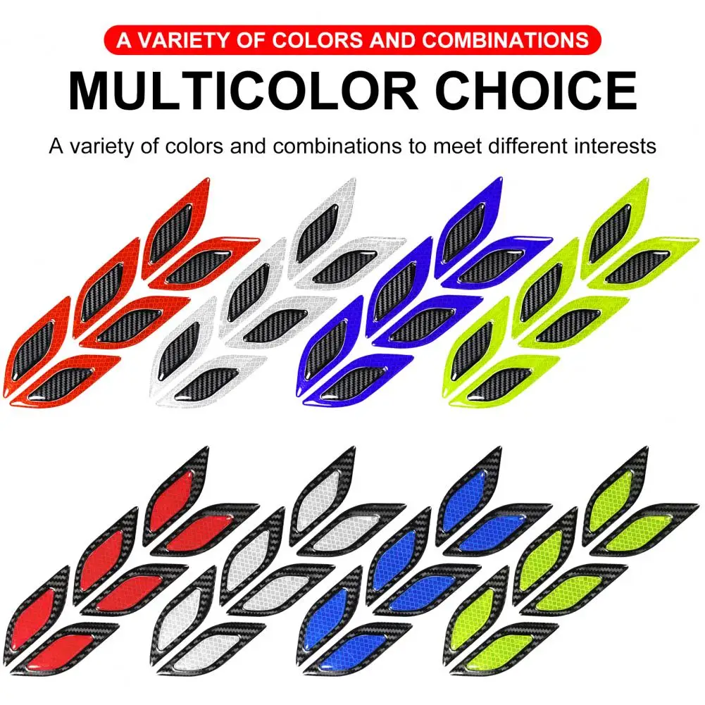 

3D Car Styling Reflective Carbon Fiber Bumper Strips Safety Warning Tape Secure Reflector Stickers Car Exterior Accessories