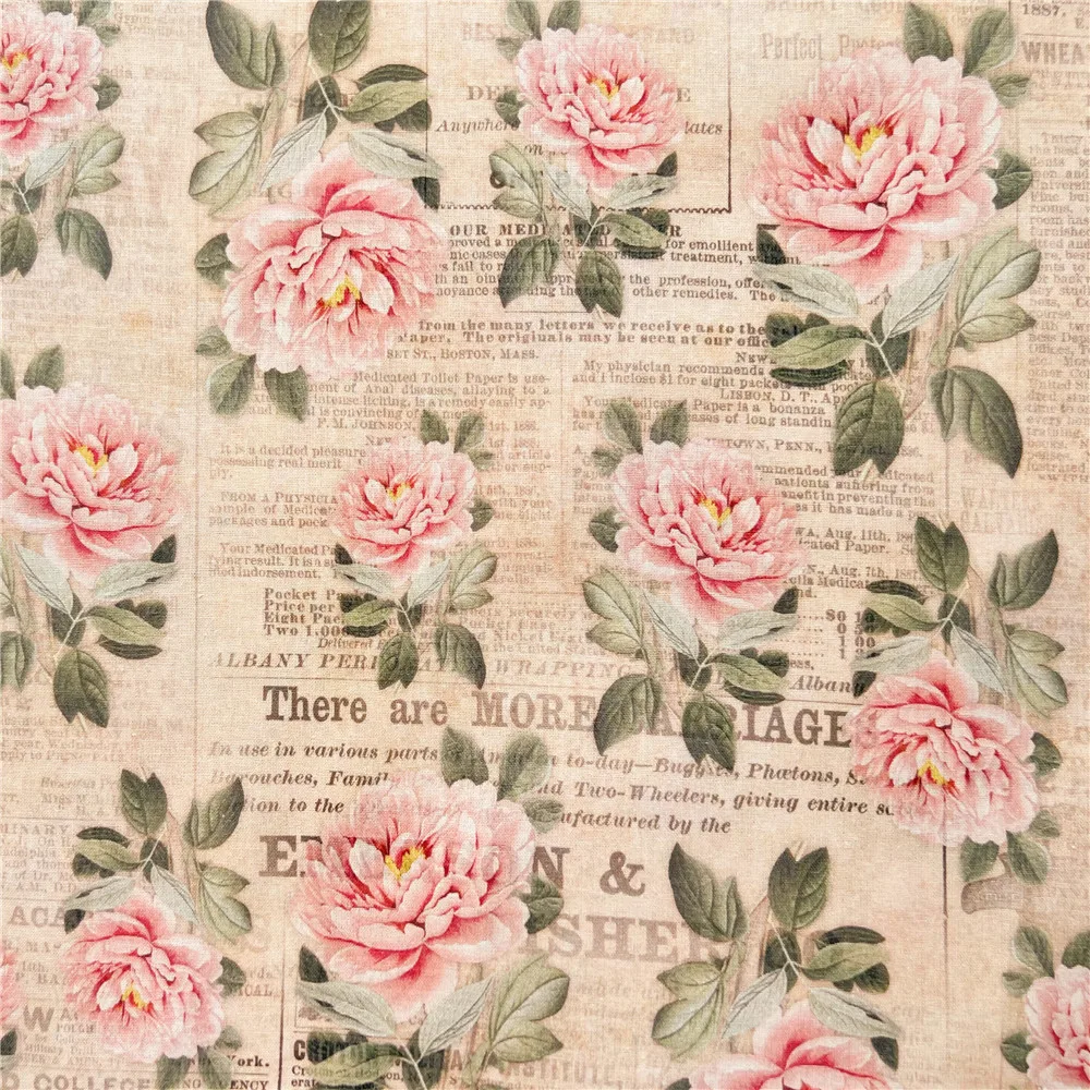 Comprar Tela acolchada de algodón con estampado Vintage Floral Soimoi,  vendida por The Yard, tela de algodón de peso medio de 42 pulgadas de  ancho, suministros de costura