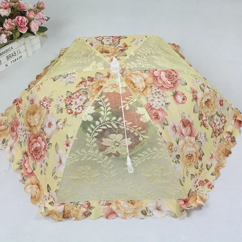 Kitchen Gadgets Cooking Tools Portable Umbrella Food Cover Anti-Mosquito Meal Cover Lace Dining Table Home Food Cover