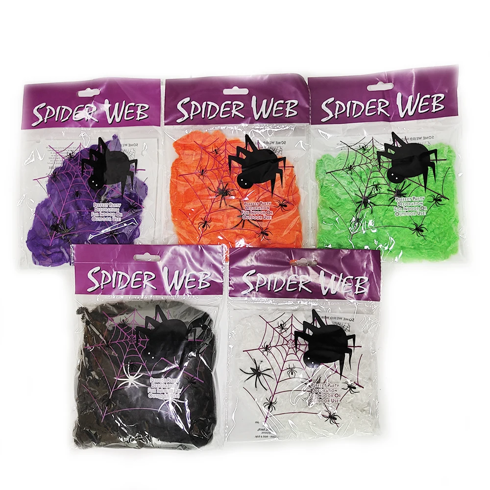 Halloween Party Ornamente Kunststoff Spinne Party Spinnennetz für Halloween DIY Party Dekorationen liefert Cosplay Spinne – Detail 1