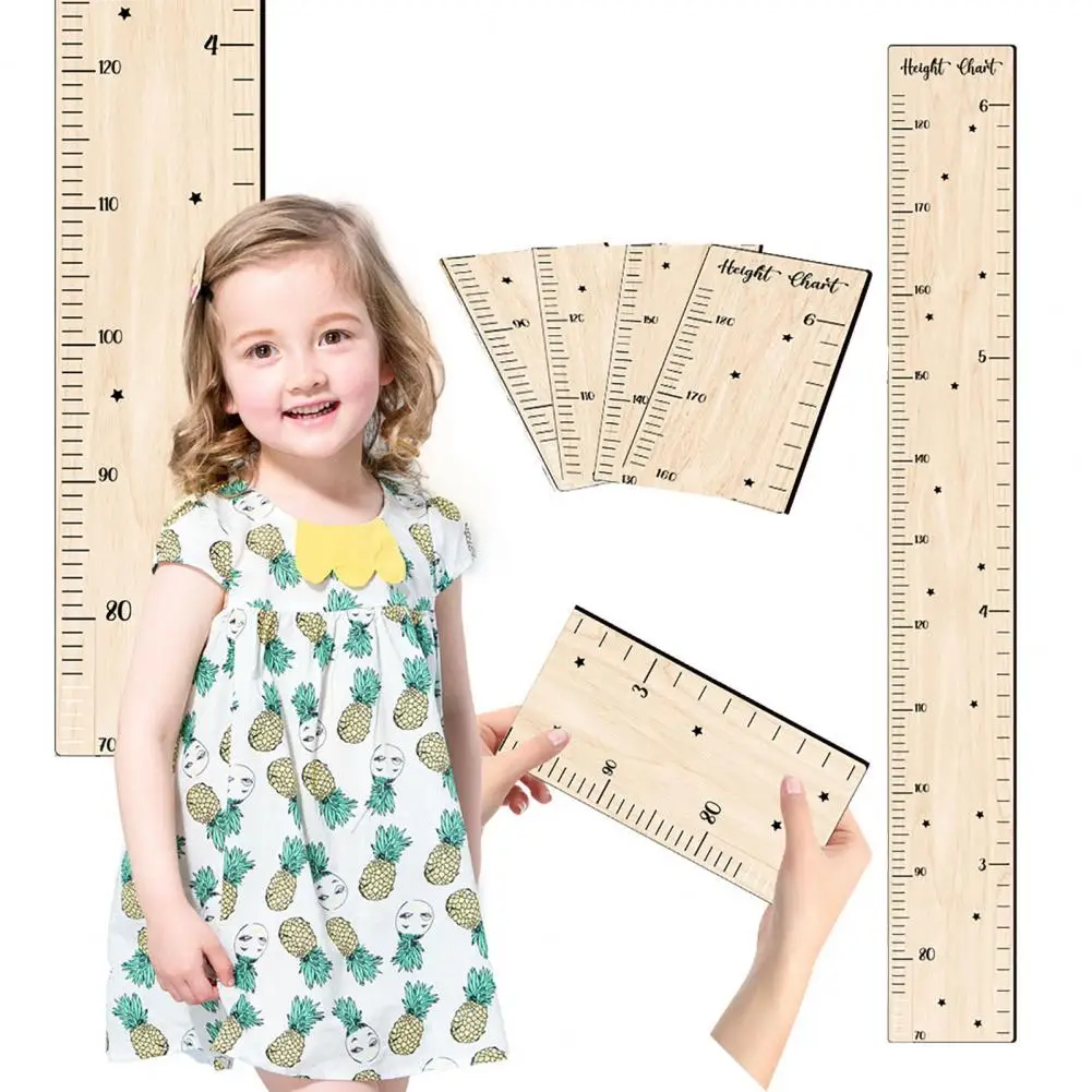 Wall Hanging Kids Growth Chart Precise Scale Children Room Nursery Baby to Adults Wooden Splicing Height Measurement Ruler