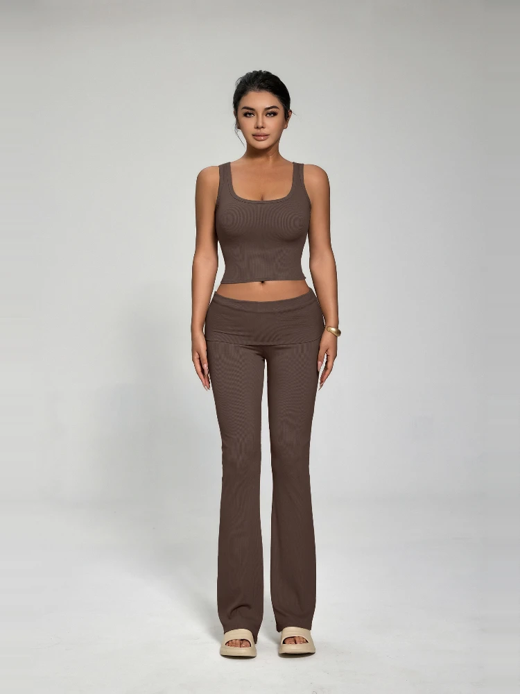 LAPINKY Kardaian Four-Color Set Sexy Slim Fit Comfortable Long Pants Women's Busin Casual Sle Bal Vest Top