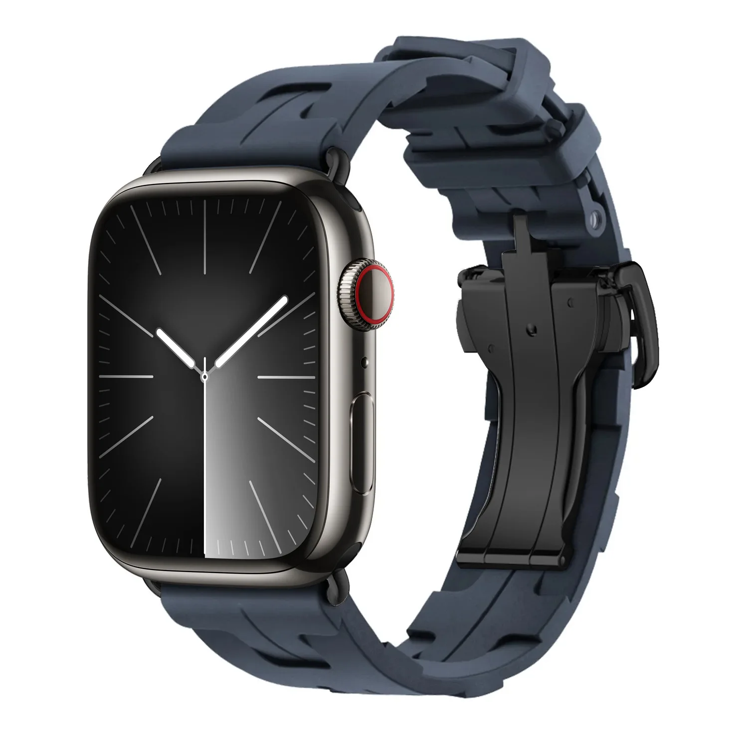 Kilim Single Tour Silicone Watch Strap with Logo and Folding Buckle