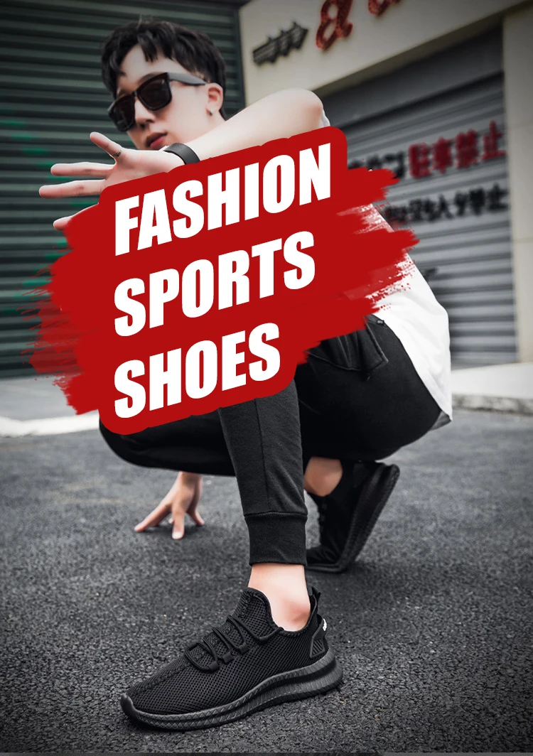 Description Picture 2 of itemMen's Lightweight Running Shoes Breathable Tennis Anti-slip Outdoor Male Casual Sneakers Soft Lace Up Sports Shoes Walking