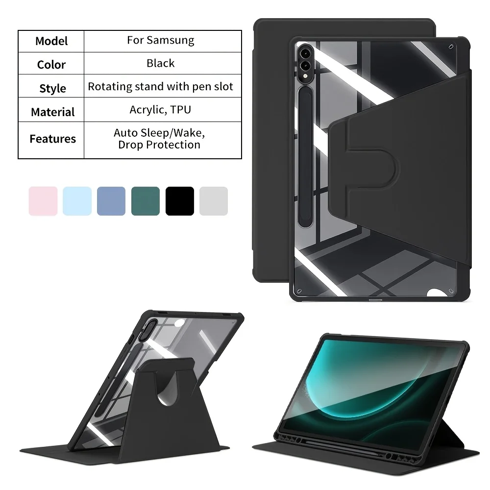 Universal 360° Rotation Tablet Case with Enhanced Protection and Versatile Viewing Angles