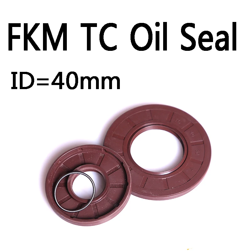 

2pieces TC High Temperature Skeleton Oil Seal Radial Shaft Seal Fluorine Simmer Ring Rotary FKM Gasket ID 40mm
