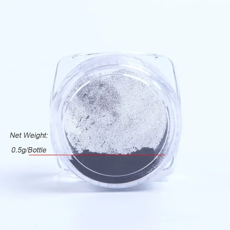 Metallic Mirror Powder Metal Nail Glitter Rose Gold Champagne Silver UV Gel Polish Chrome Dust Manicure DIY Flake Decoration