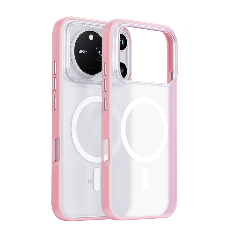 Frosted Translucent Magnetic Case with 360° Rotating Ring Holder