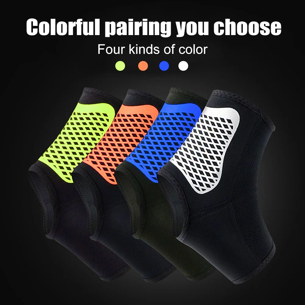 1Pc Sports Ankle Support Protect Sock Elastic Comfortable Foot Sprain Protect Brace for Cycling Running Basketball Soccer Tennis