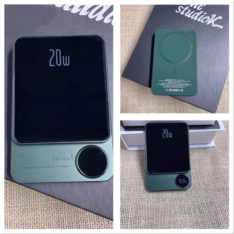 15W 새로운 마그네틱 무선 보조 배터리 10000mAh 미니 보조 배터리 휴대용 충전기 iPhone 15 14 13 12 외부 보조 배터리 팩용