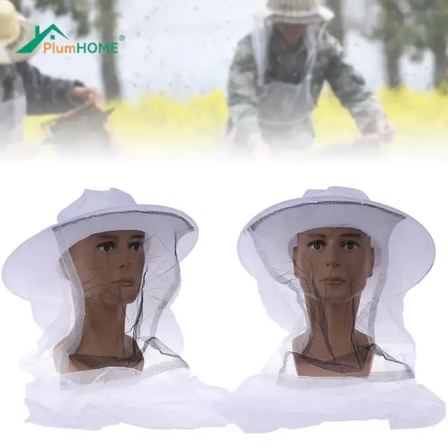 1X Szúnyog Méh Rovarháló Kupak Méhészet Horgász Cowboy Kalap Arc Fejvédő