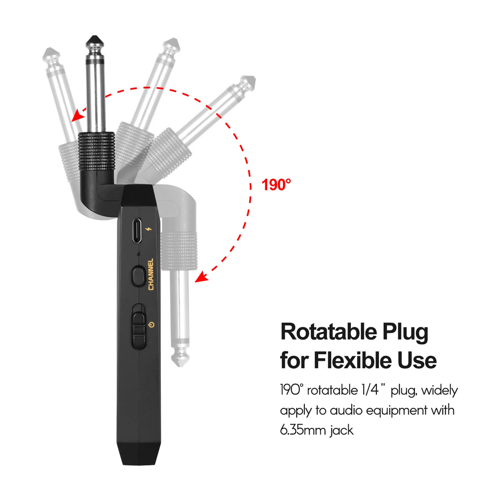 MD-5G Wireless 5.8G Guitar System Rechargeable Audio Transmitter and Receiver ISM Band Electric Bass Guitars Amplifier Acces