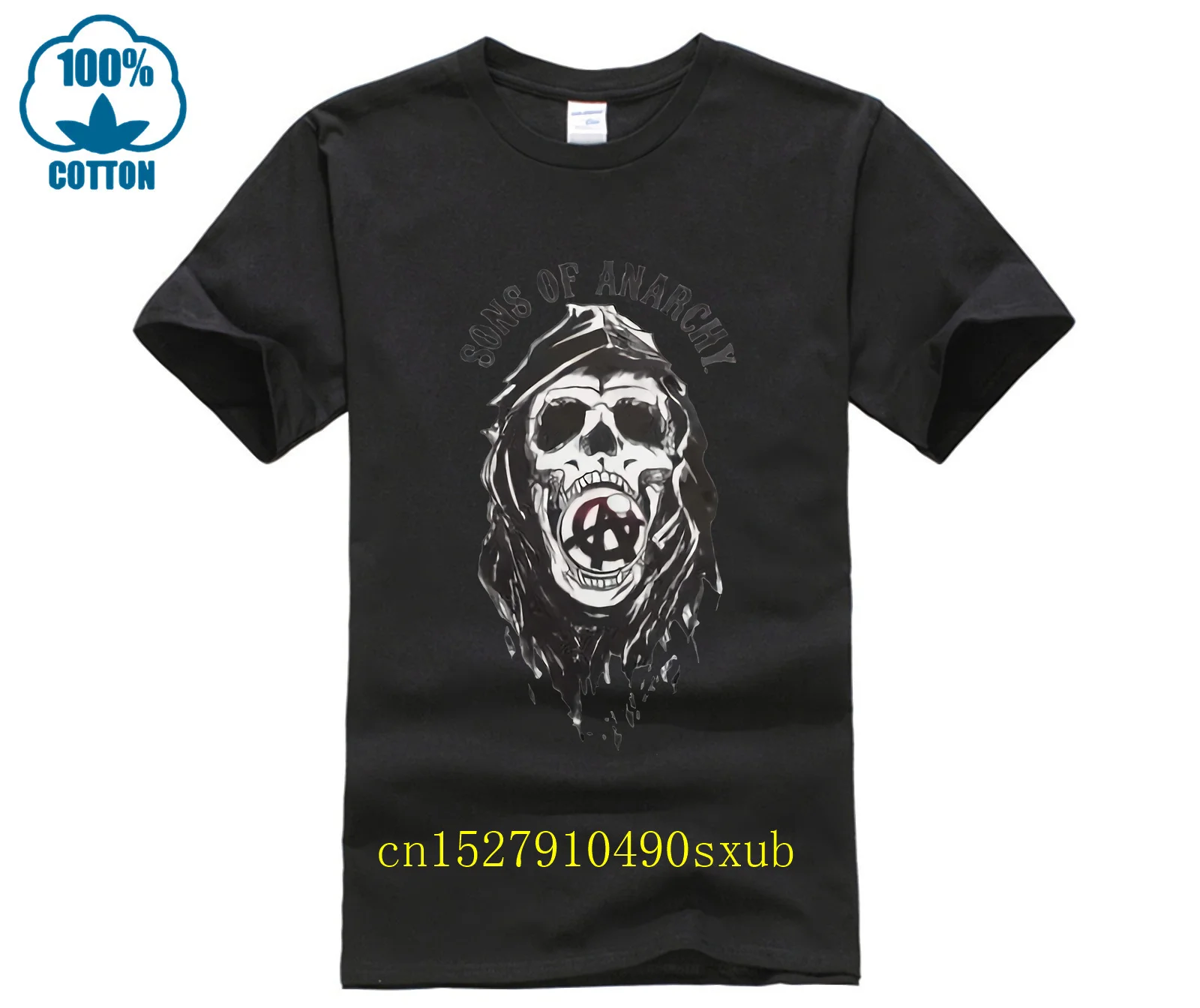 Maglietta Con Teschio Alla Spina Dei Sons Of Anarchy