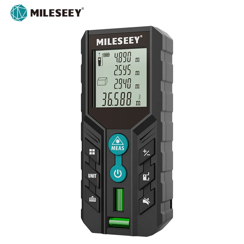 Laser Rangefinder MILESEEY D2 40M 60M 100M 120M Laser Tape Measure Double Horizontal Bubble Digital Roulette