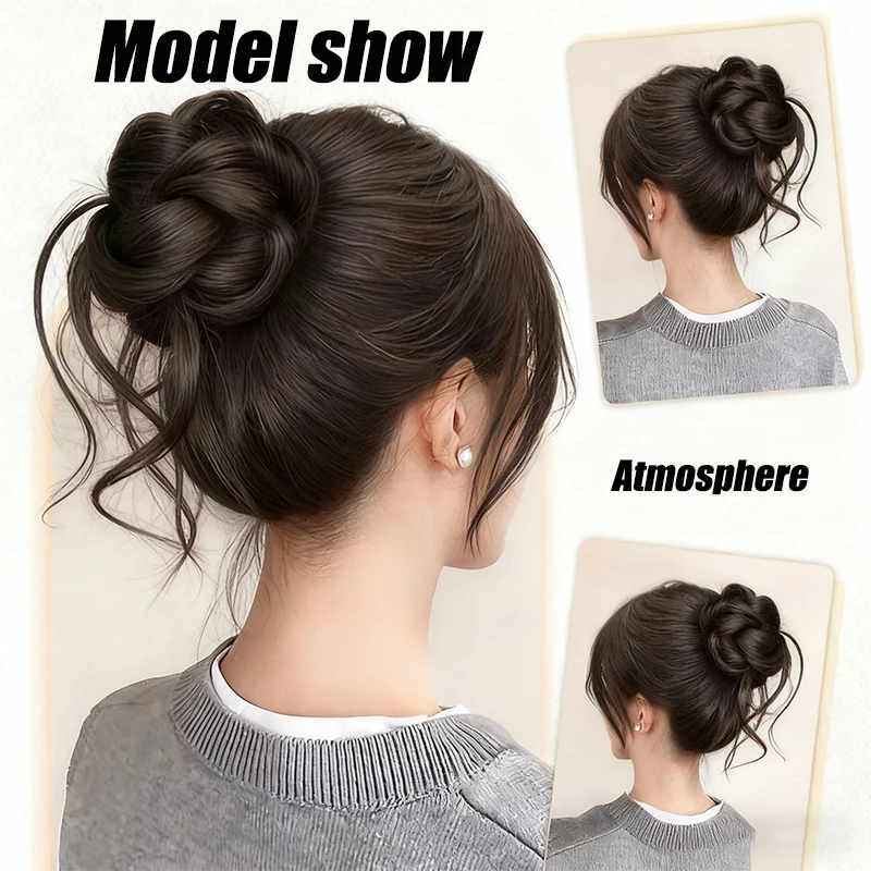 Dragon Beard Maruko Head Wig Grip Clip Simulation Hair Wig High Skull Top Flower Bud Head Wig