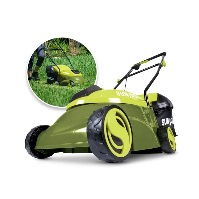 Sun Joe 28V Cordless 14 Brushless Push Lawn Mower 3-Position Lawn