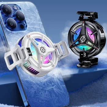 Raffreddatore per Telefono a Semiconduttore 5V3A, Potente Sistema di Raffreddamento Magnetico e a Clip 2-in-1 con Display Digitale per Gaming e Trasmissioni in Diretta