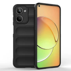 Enhanced Shockproof Liquid Silicone Back Phone Case - Durable Protective Cover for Realme GT Neo 5 (Black)