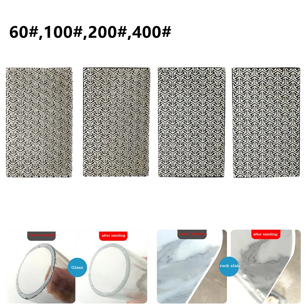 Diamant-Handpolierpads, Körnung 60–400, Fliesen, Glas, Schleifblock, Pad, Schleifscheibe, Holzarbeit, Messer, Schleifkante, Werkzeug – Detail 2