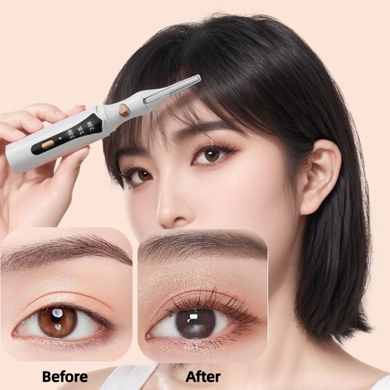 Electric Eyelash Curler USB Rechargeable Temperature Heated Eyelashes Naturally Long-Lasting Curled Makeup Tools Quick Heating eyelash curler