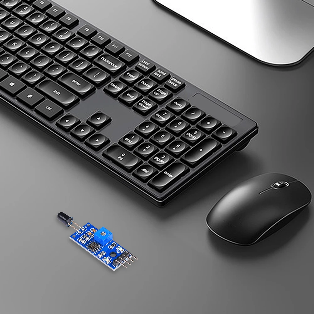 4 Pin IR Flame Detection Sensor Module Sensitivity Adjustable Fire Source Detection Module Accessories for Arduino DIY Kit