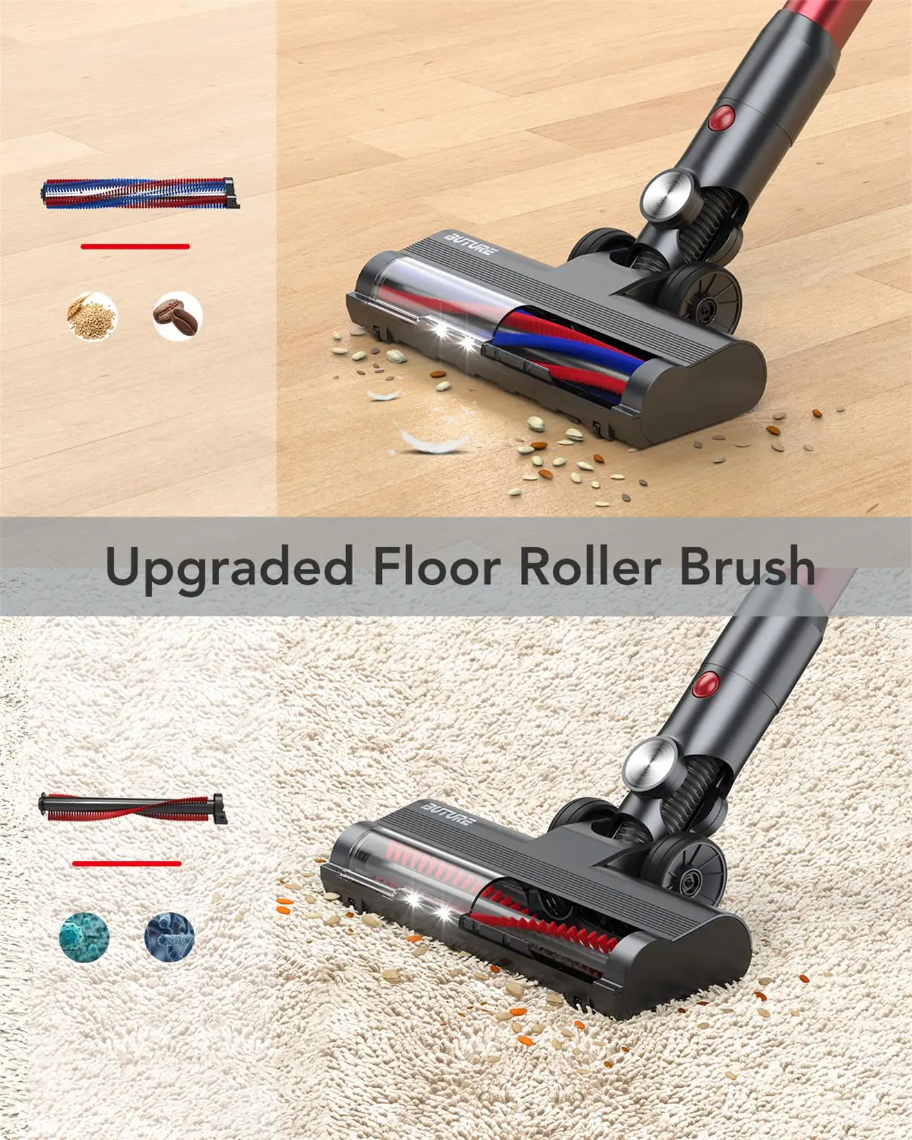  BLACK+DECKER Floor Sweeper, 50 Minutes Runtime