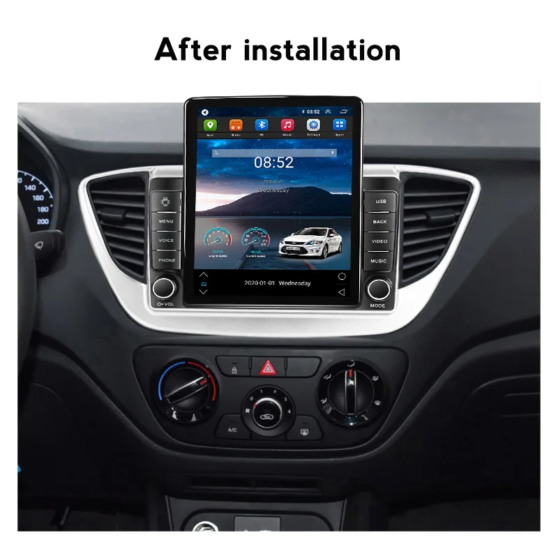 Android 12 Car Radio For Hyundai Solaris 2 Verna 2017-2018 Multimedia Video  Player Carplay Stereo 4G+WIFI BT Auto Navigation GPS