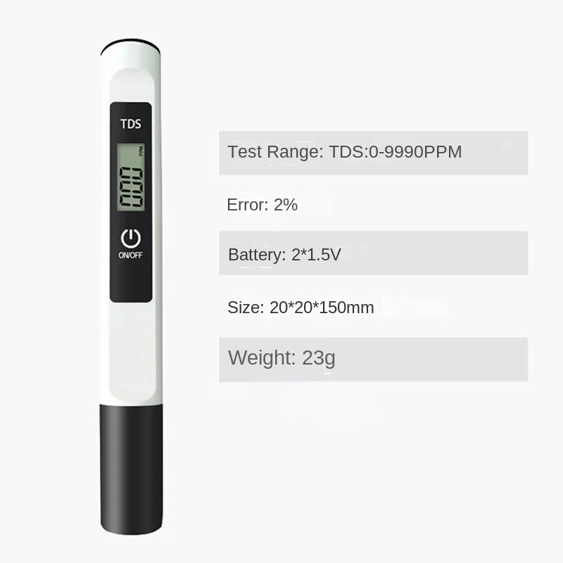 TDS Digital Salinity Tester Meter for Salt Water Pool & Fish Pond Testing Tools Portable Household Water Test Pen