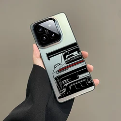 Sport Car Design Laser Hard Phone Case - Durable PC+TPU Back Cover - Xiaomi Mi 11 Ultra (S790P1Gray)