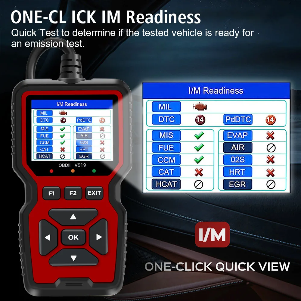 V519 ELM327 OBD2 Code Reader Engine Fault Reading Data Automotive Fault Diagnosis Tools Instrument Digital Car OBD2 Scanner obd2 scanner obd code reader