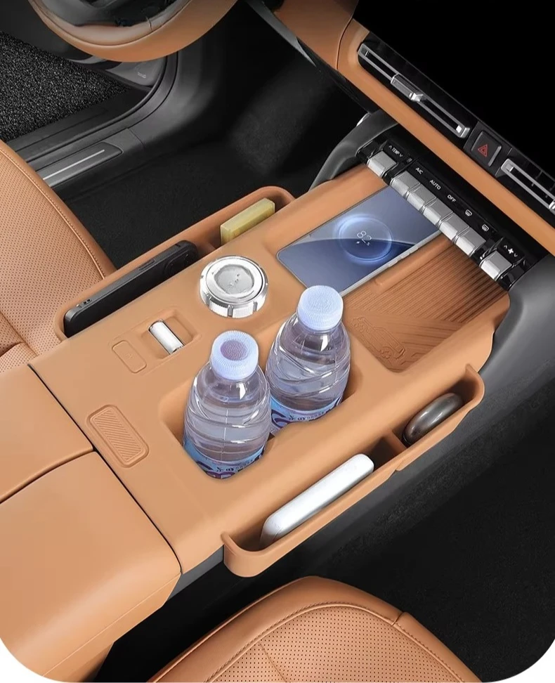 For Chery ICAUR ICAR V27 2026 2027 Car Center Console Silicone Pad Protective Mat Anti-scratch Wireless Charging Anti-Slip Mats detail image 1