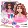 Funny Children Head Model Half Body Doll Toy Simulation Barber Makeup artist Makeup Hairstyle Beauty toy kids Girls Gift 1