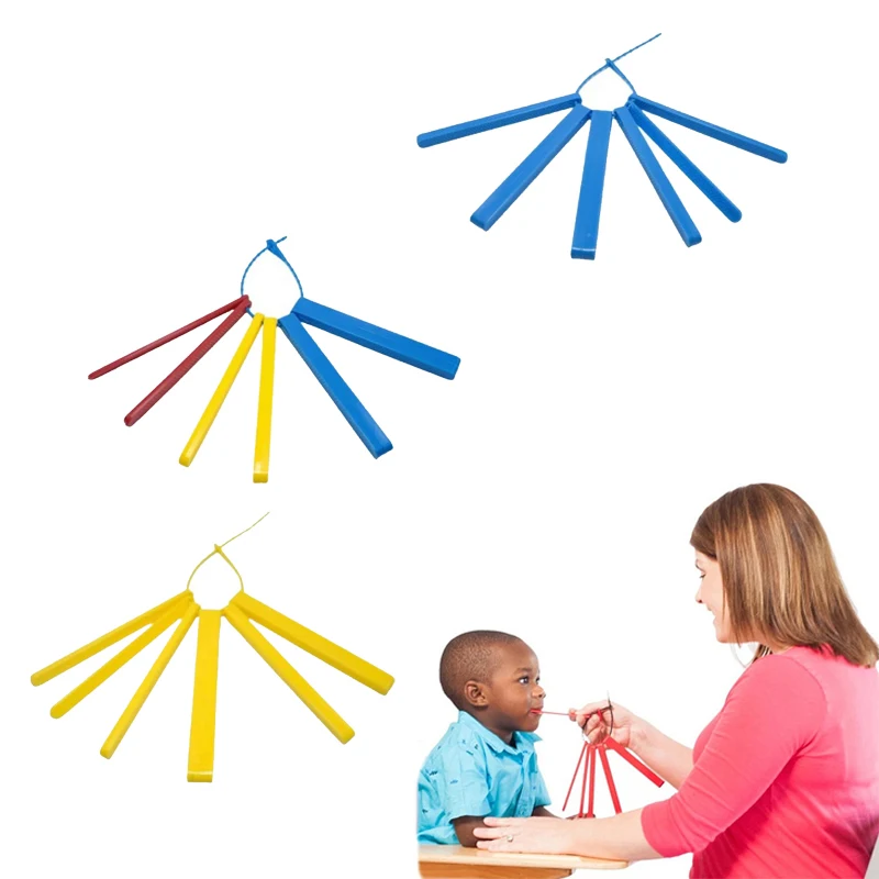 6Pcs/Set Speech Therapy Chewing Teether for Kids Adult Oral Motor Mandible Bite Force Trainer Autism Sensory Speech Therapy speech therapy teeth massager