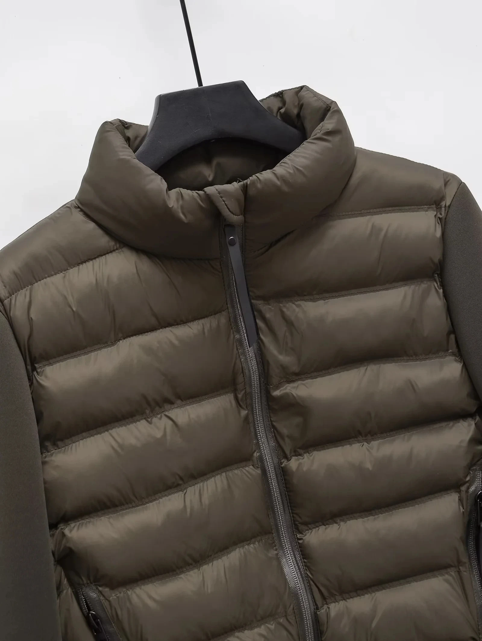 Casacos De Inverno Feminino szatrafins Woman's Jacket Coat Patchwork Cropped Long Sleeve Coat Armygreen Parkas Veste Femme Parki