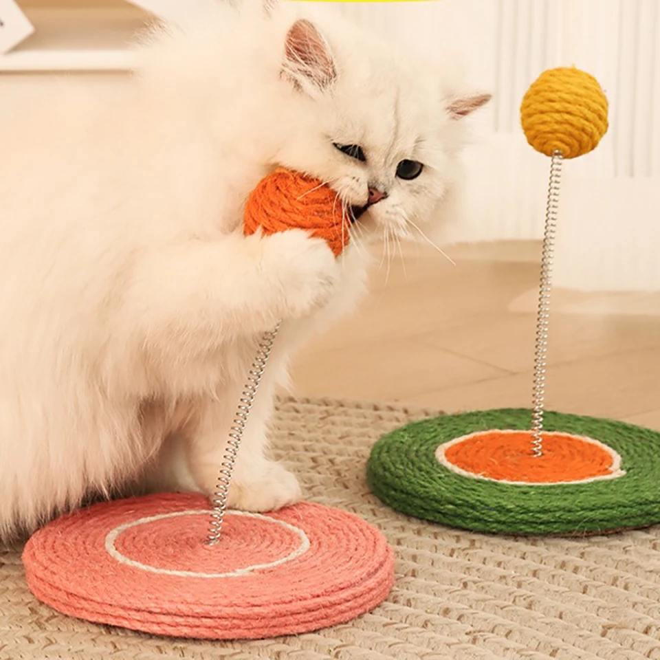 

Шарики Sisal для кошек, игрушки для развлечений, дразнящие кошек, устойчивые к укусам, для шлифовки зубов, Когтеточка, стакан для домашних животных