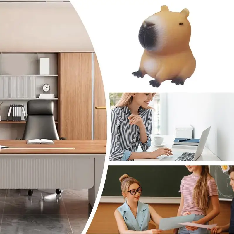Capybara fidget toys Soft Capybara Toys Cute Quick Rebound Anti Stress Cartoon Animal For Stress Relief