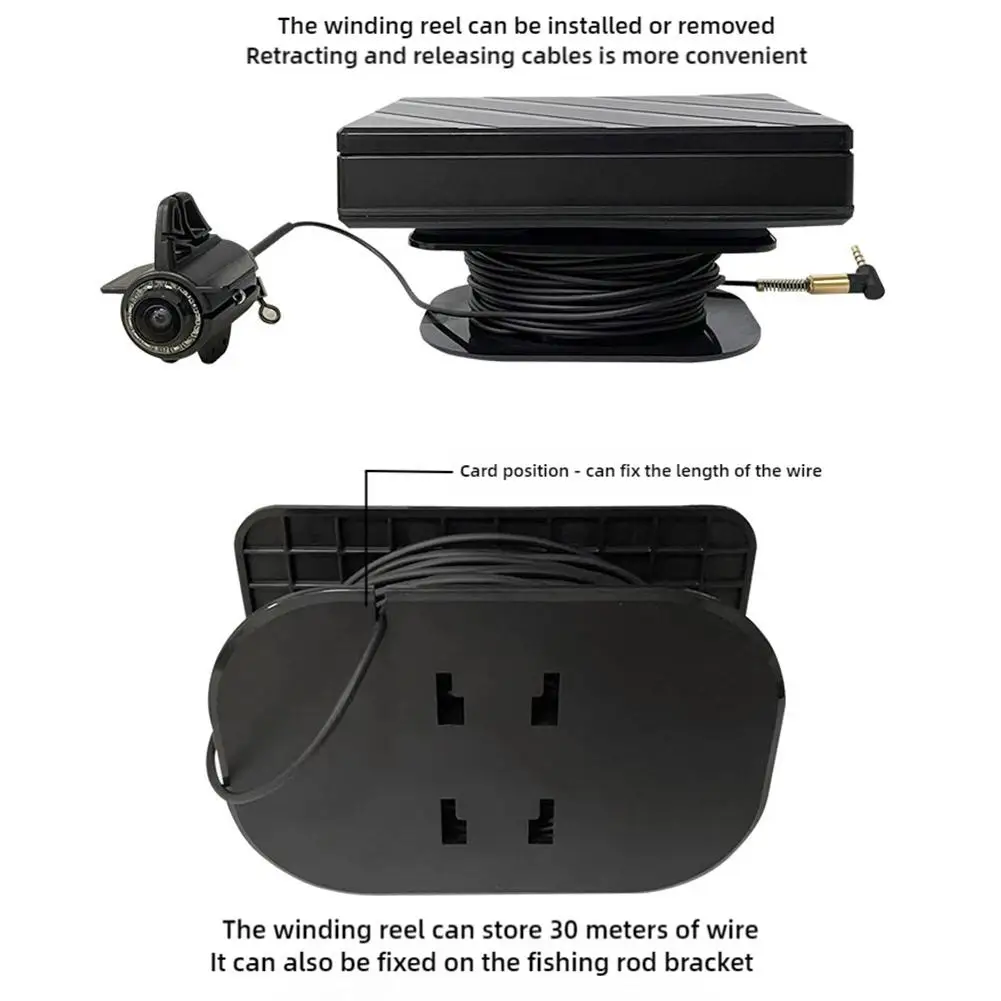 Portable Fish Depth Finder Handheld 1080P 4.3 Inch LCD Underwater 220&deg; Fishing Camera Night Vision