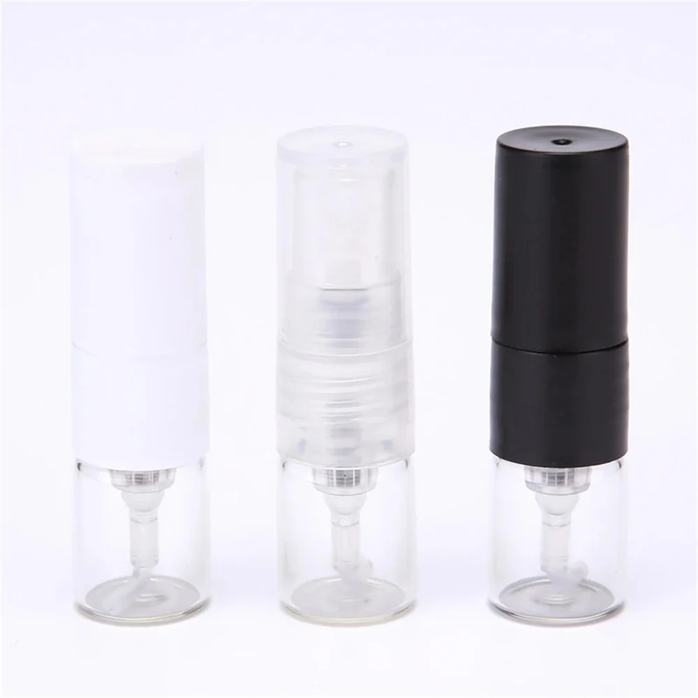 5pcs 1ml Mini Perfume Bottle Glass Spray Refillable Empty Bottles Cosmetic Containers Portable Perfume Atomizer Travel Set
