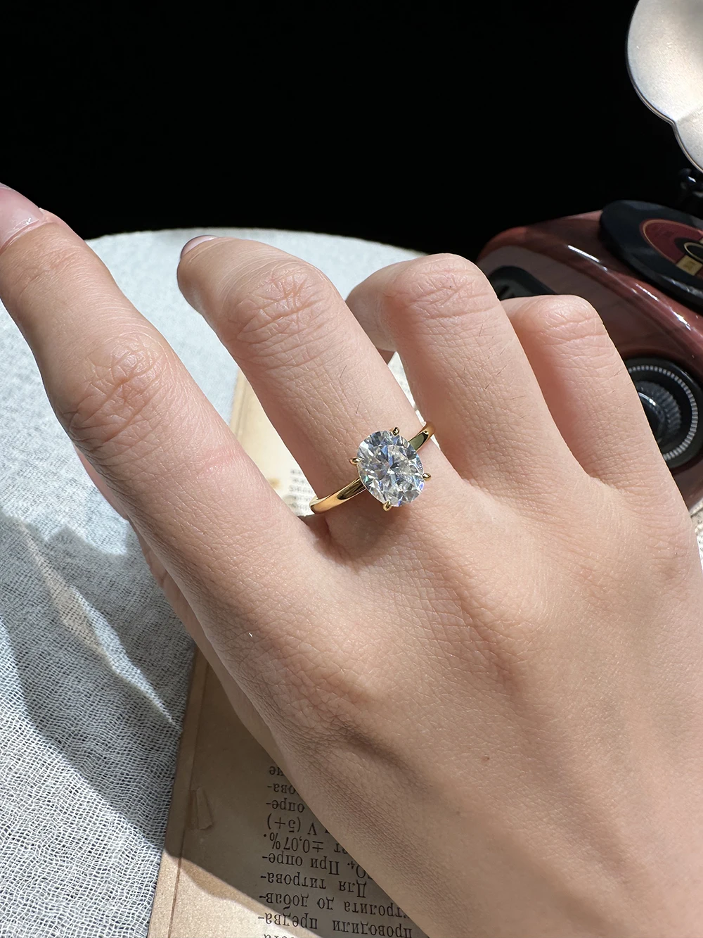 1.5-3CT Oval Cut Full Moissanite Rings for Women Sparkling 925 Sterling Silver Engagement Wedding Rings Jewelry With Certified