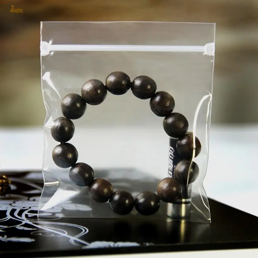 100 stücke 5x7/6x8/7x11/9x13/19 cm Transparent 0,3mm Ppe Kunststoff Zipper lock Wiederverschließbare Verpackung Taschen Für Schmuck anti Oxidation – Detail 5