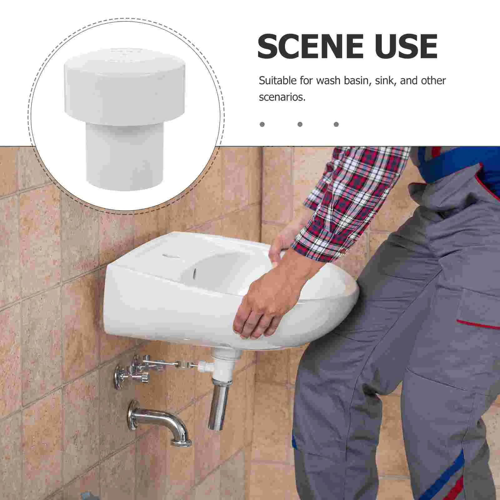 1Pc Pvc Suction Valve Fittings Air Admittance Hose Adapter Portable Valves Ducting Ventilation Supply Drainage Pipe Rain Cap