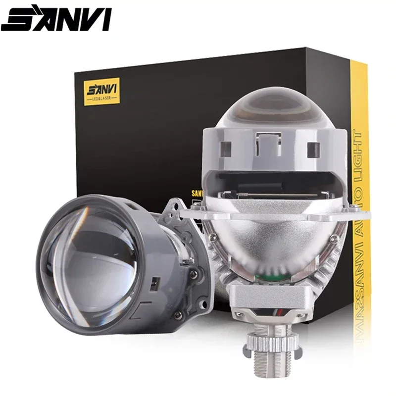 Sanvi3InchBiLEDProjectorLensHeadlight12V114W5500KAngelEye