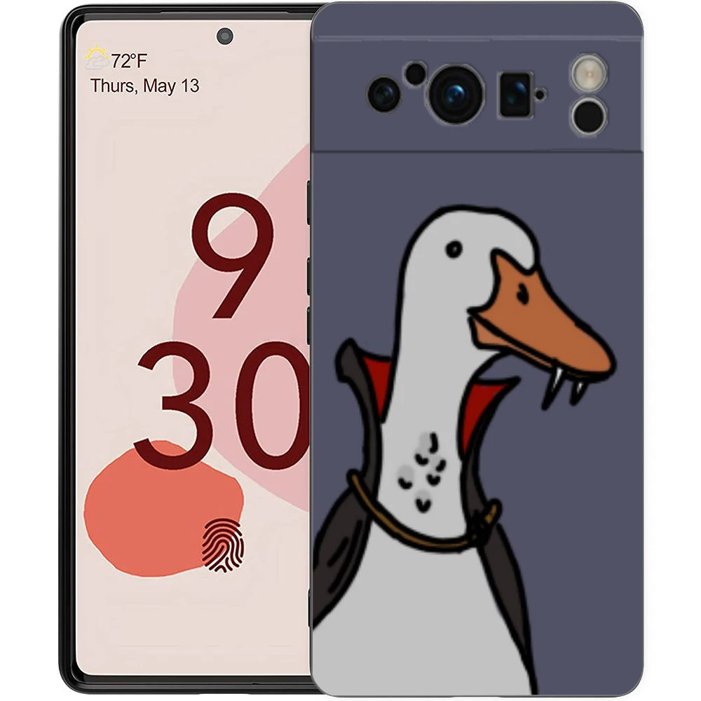Adorable Goose and Duck-Themed Shockproof Silicone Phone Case Cover