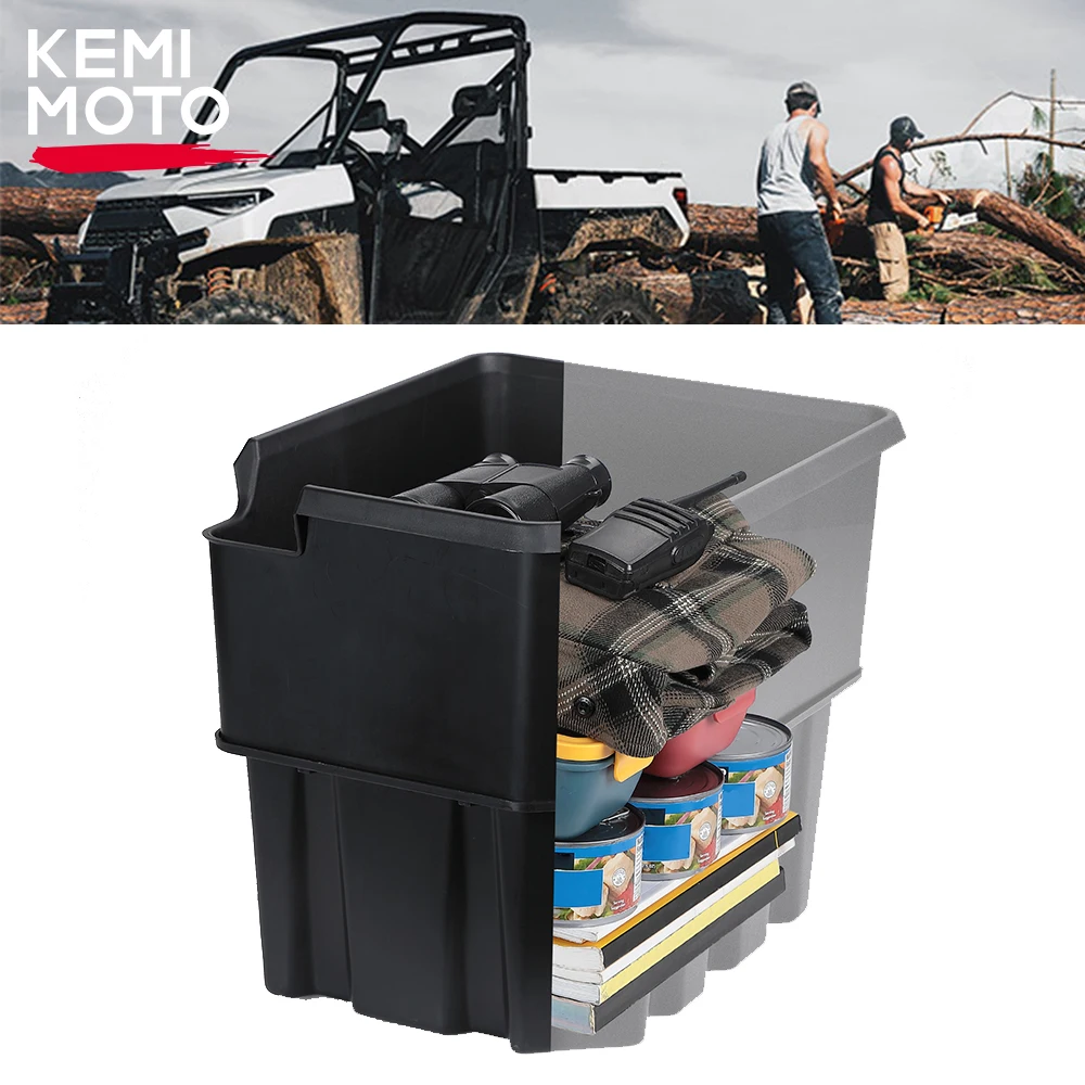 KEMIMOTO UTV 20L Under-Seat Storage Box Compatible with Polaris Ranger 1000 XP / Crew 2018-2023 Side Box Wide Opening #2882910 fila ranger wide kids 3rm01824d 125