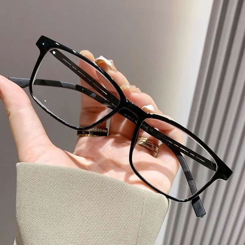 Ultralight Blue Light Blocking Square Eyewear with TR90 Titanium Alloy Optical Frame