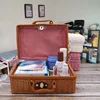 Retro Rattan Storage Suitcase Handmade Wicker Picnic Basket Travel Camping Food Container Straw Women Tote Luggage Organizer 5
