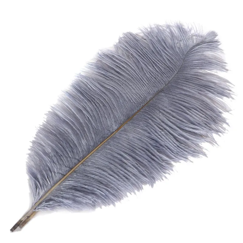 Grey Ostrich Feather Decor Feathers for Crafts Gray Vase