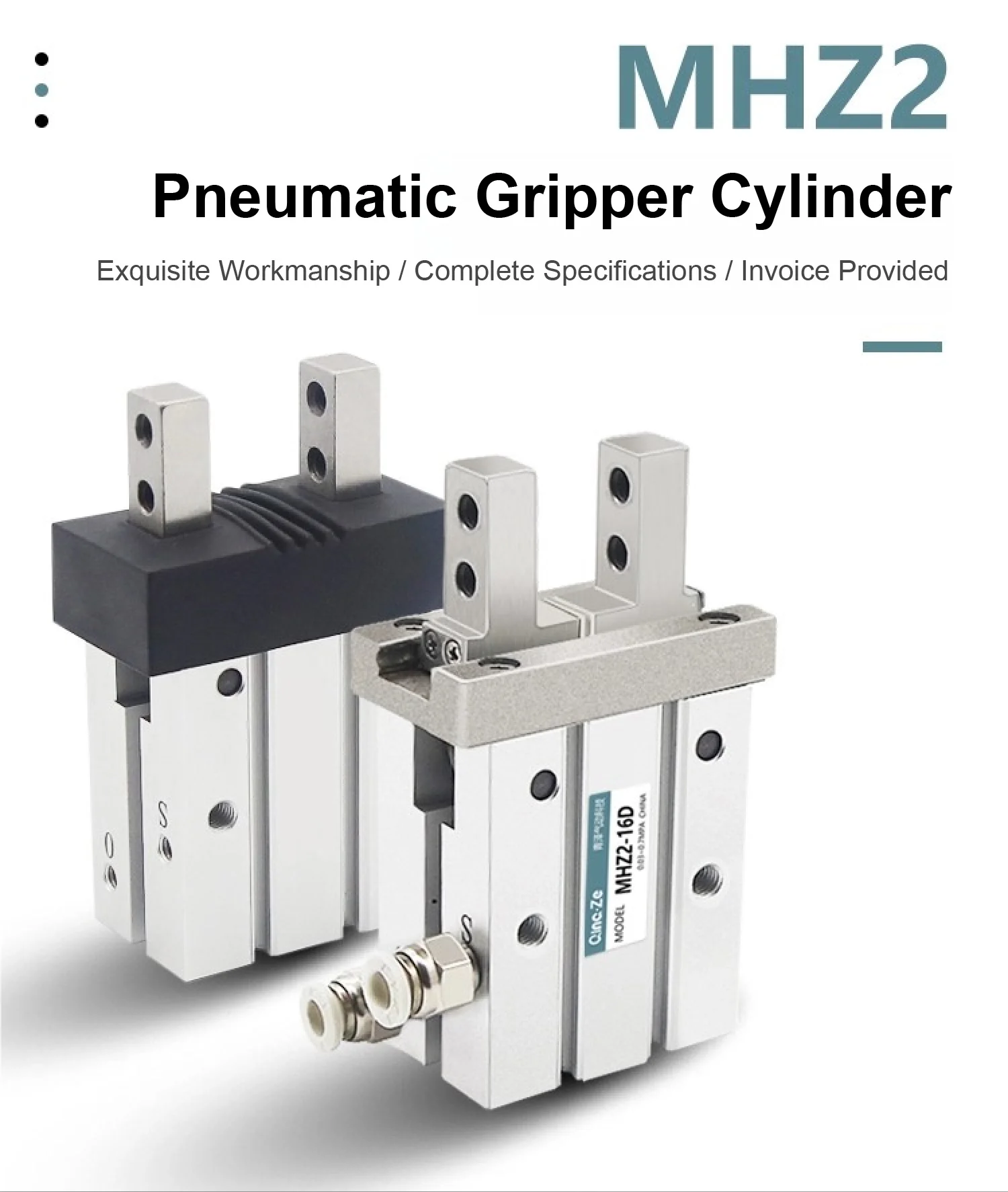 MHZ Pneumatic Parallel Gripper M3X0.5 M5X0.8 Thread Stainless Steel Air Finger C