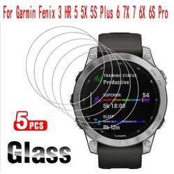 Premium Tempered Glass Screen Protector - 5pcs (For Garmin Fenix 6)