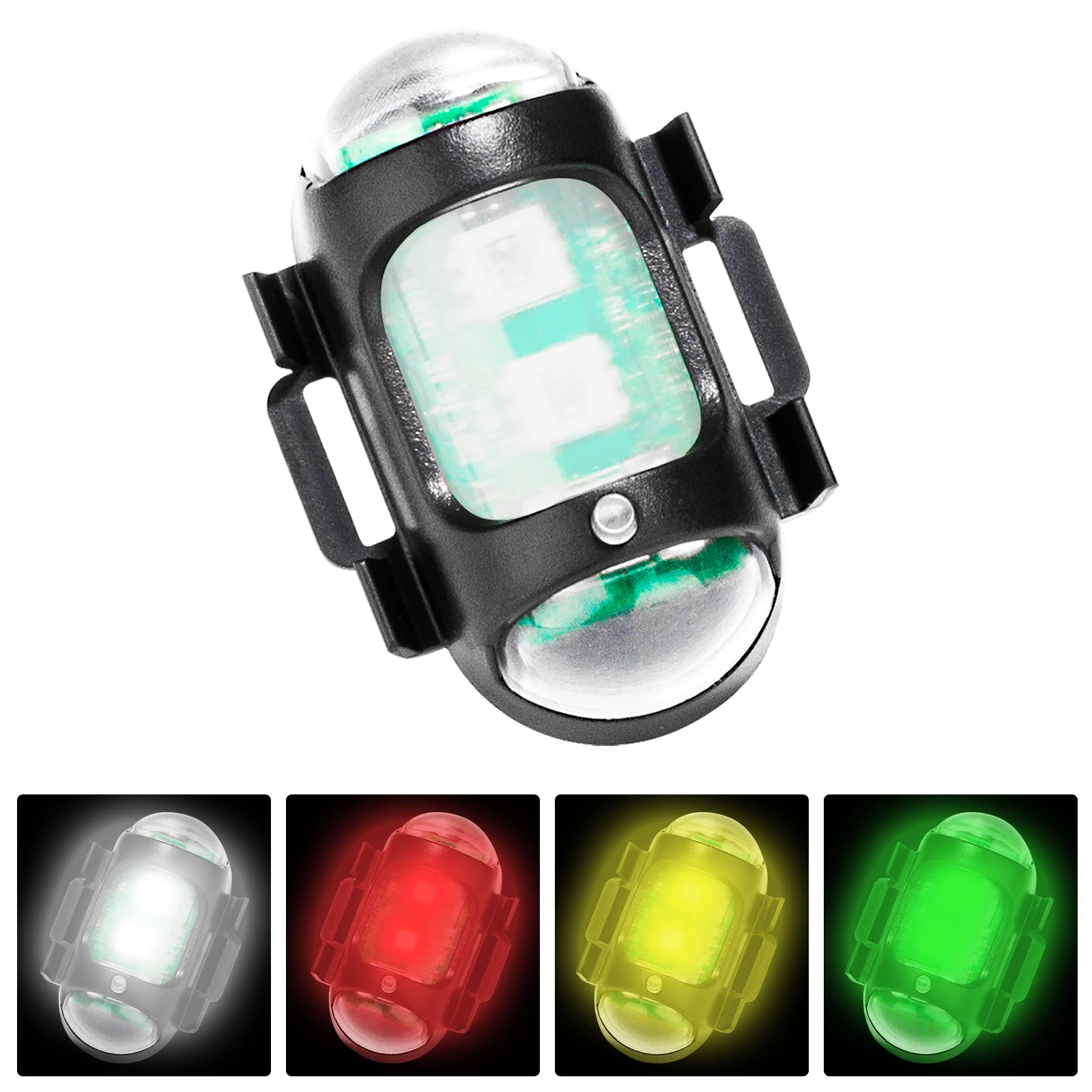 SETTO LED Anti-collision Warning Light Mini Signal Light Drone with Strobe 4 Colors RGB Turn Signal Indicator Motorcycle